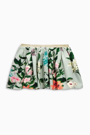 Green Floral Print Skirt (3mths-6yrs)